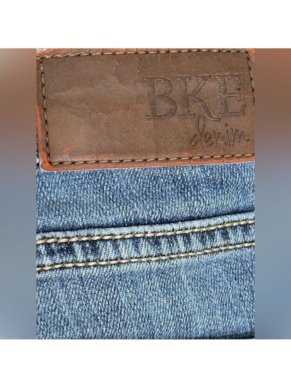BKE Stella Bootcut Flare Low Rise Jeans Sz26 Embroidered Pockets Stretch Western - Picture 5 of 11